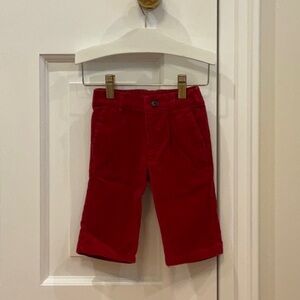 Janie and Jack Red Corduroy Pants 3-6M